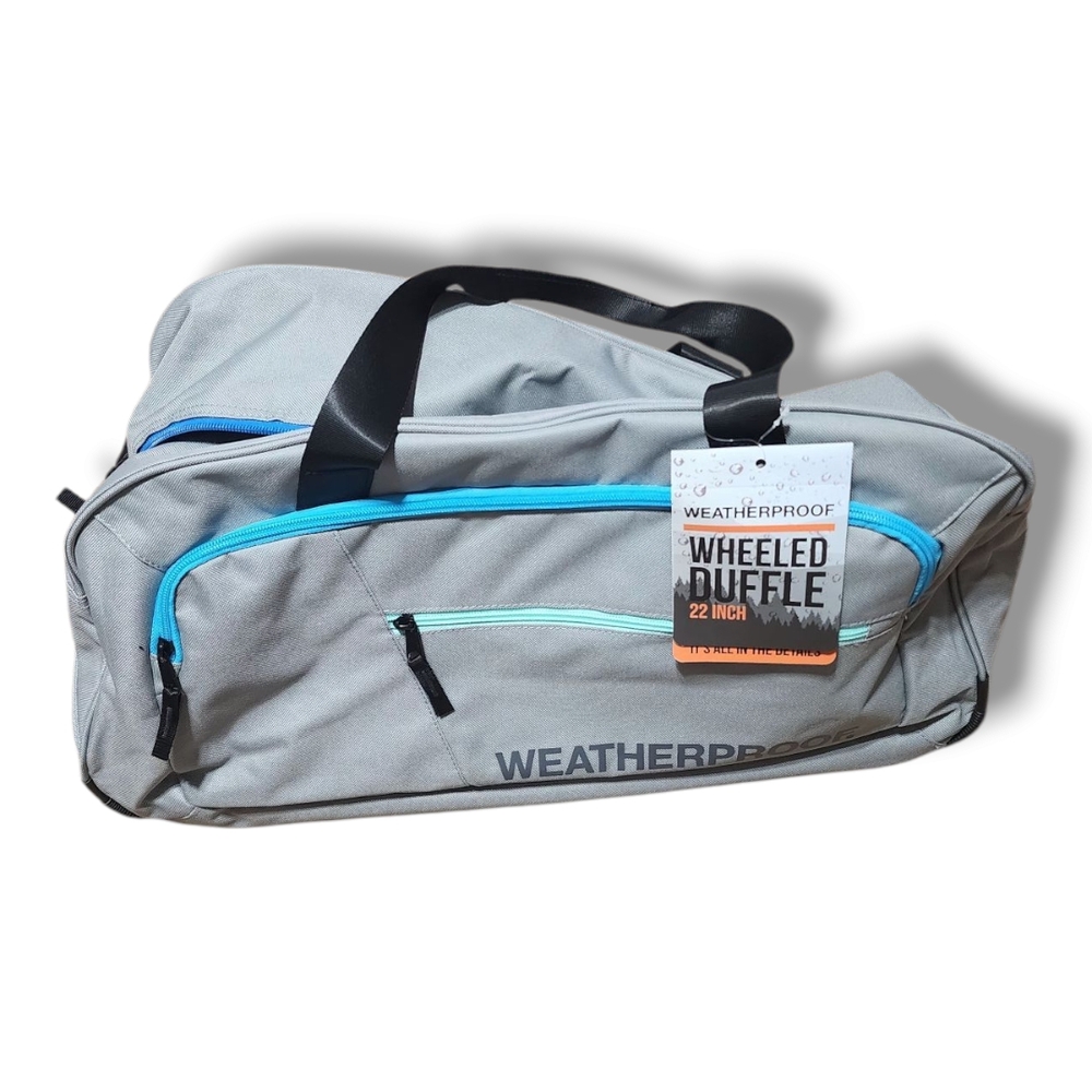 Weatherproof Gray and Black Duffel Bag for Versatile Use